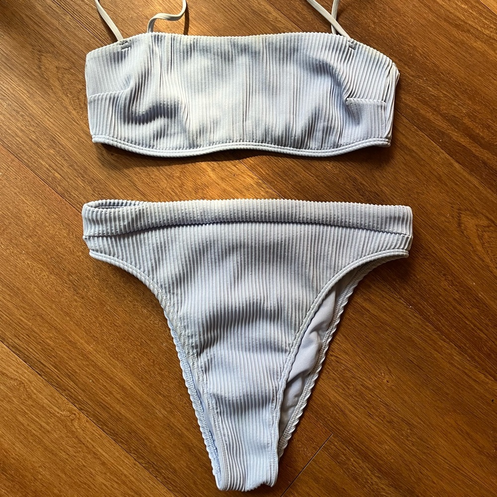 Ribbed high waisted bikini